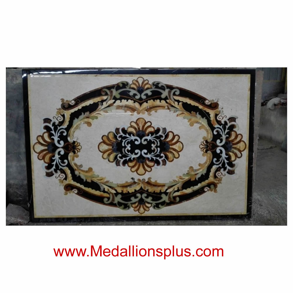 Waterjet Rectangular Medallion - Design 9